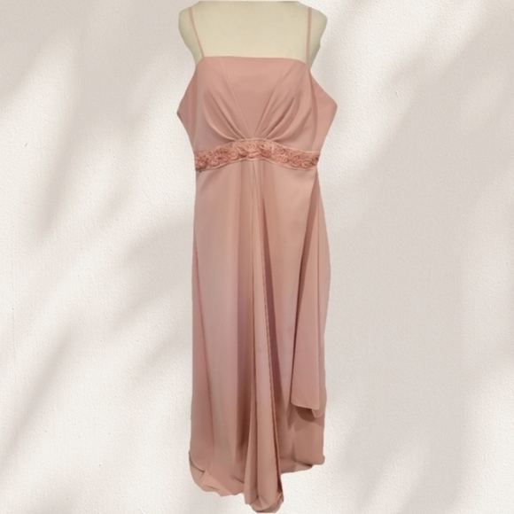 Juliet Michaelangelo Vintage Fashion Milex Floor Length Gown Size 14 - Picture 3 of 11